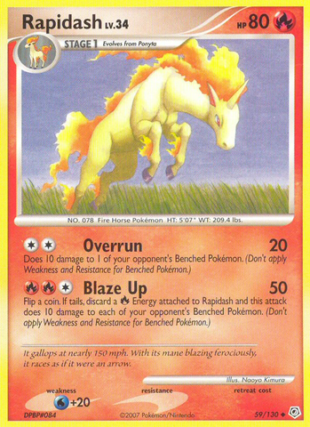 Rapidash (59/130) [Diamond & Pearl: Base Set] - Card Brawlers | Quebec | Canada | Yu-Gi-Oh!