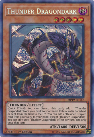 Thunder Dragondark [MP19-EN167] Prismatic Secret Rare - Card Brawlers | Quebec | Canada | Yu-Gi-Oh!