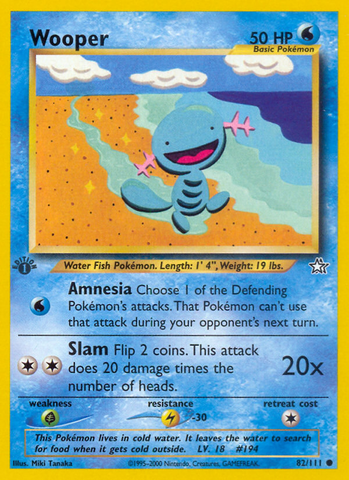 Wooper (82/111) [Neo Genesis 1st Edition] - Card Brawlers | Quebec | Canada | Yu-Gi-Oh!