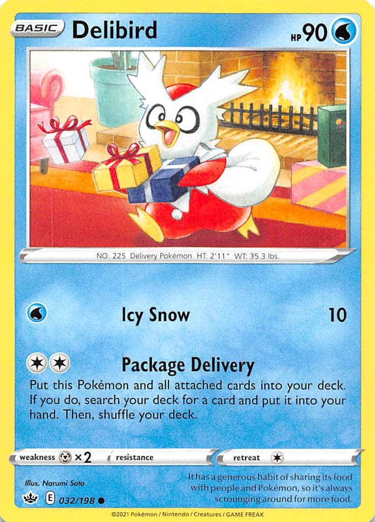 Delibird (032/198) [Sword & Shield: Chilling Reign] - Card Brawlers | Quebec | Canada | Yu-Gi-Oh!