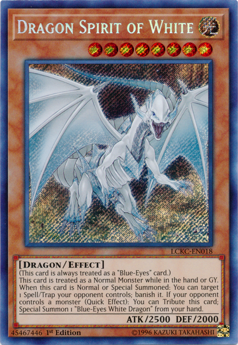 Dragon Spirit of White [LCKC-EN018] Secret Rare - Card Brawlers | Quebec | Canada | Yu-Gi-Oh!