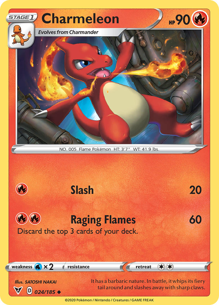 Charmeleon (024/185) [Sword & Shield: Vivid Voltage] - Card Brawlers | Quebec | Canada | Yu-Gi-Oh!