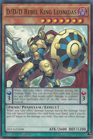 D/D/D Rebel King Leonidas [DOCS-EN098] Super Rare - Card Brawlers | Quebec | Canada | Yu-Gi-Oh!