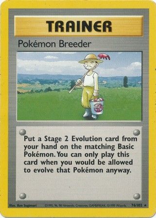 Pokemon Breeder (76/102) [Base Set Unlimited] - Card Brawlers | Quebec | Canada | Yu-Gi-Oh!