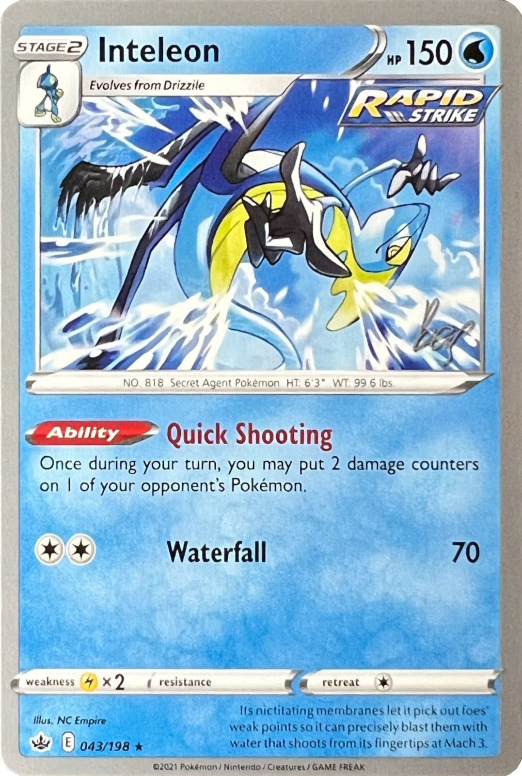 Inteleon (043/198) (Cheryl Again - Sebastian Lashmet) [World Championships 2022] - Card Brawlers | Quebec | Canada | Yu-Gi-Oh!