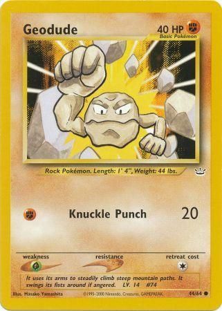 Geodude (44/64) [Neo Revelation Unlimited] - Card Brawlers | Quebec | Canada | Yu-Gi-Oh!