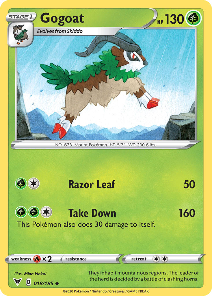Gogoat (018/185) [Sword & Shield: Vivid Voltage] - Card Brawlers | Quebec | Canada | Yu-Gi-Oh!