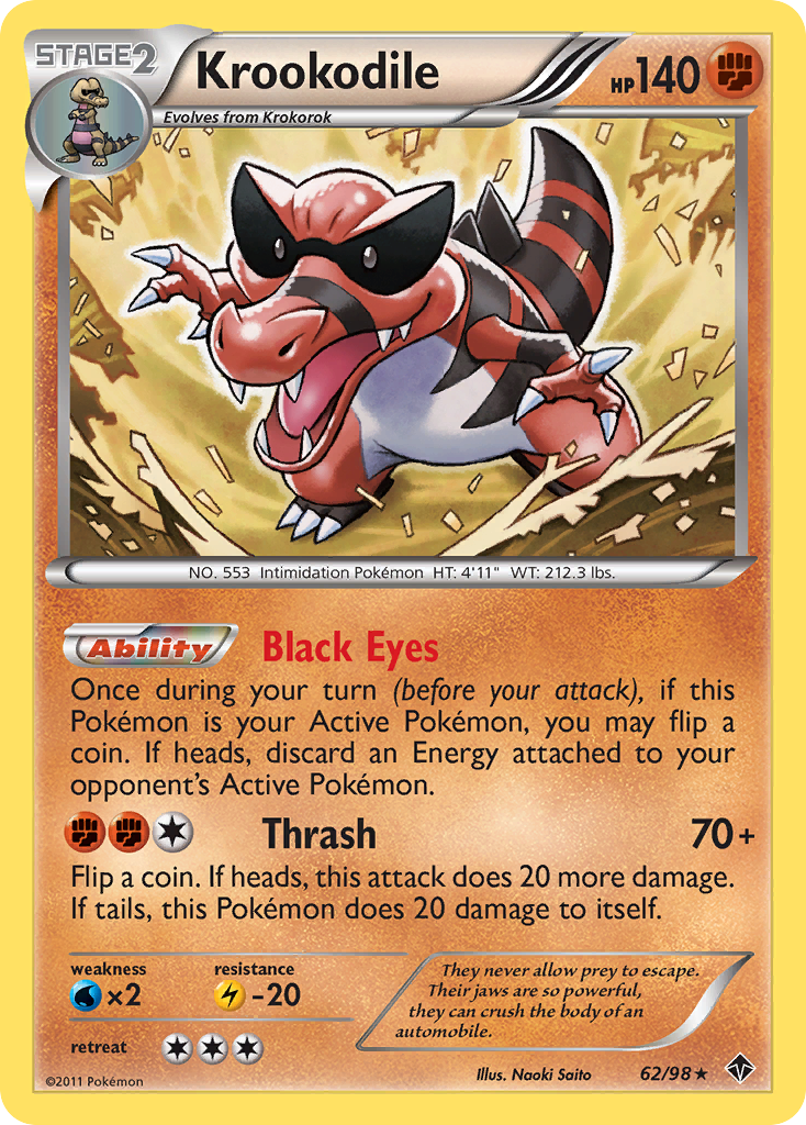 Krookodile (62/98) [Black & White: Emerging Powers] - Card Brawlers | Quebec | Canada | Yu-Gi-Oh!
