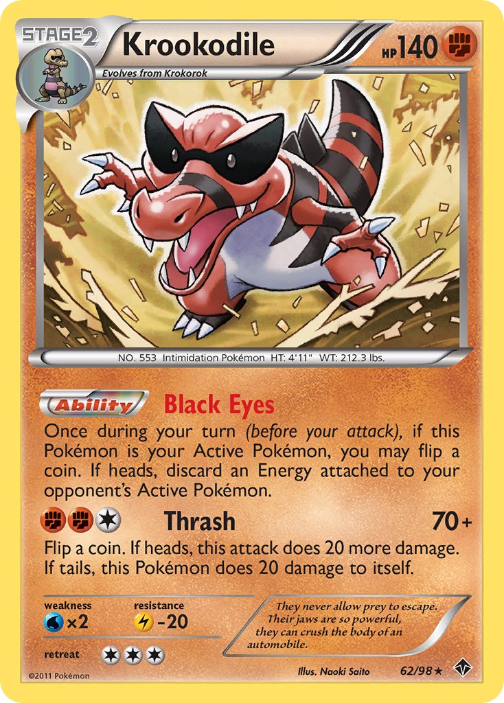 Krookodile (62/98) (Theme Deck Exclusive) [Black & White: Emerging Powers] - Card Brawlers | Quebec | Canada | Yu-Gi-Oh!