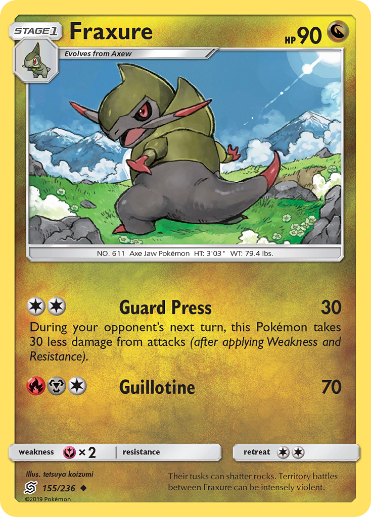 Fraxure (155/236) [Sun & Moon: Unified Minds] - Card Brawlers | Quebec | Canada | Yu-Gi-Oh!