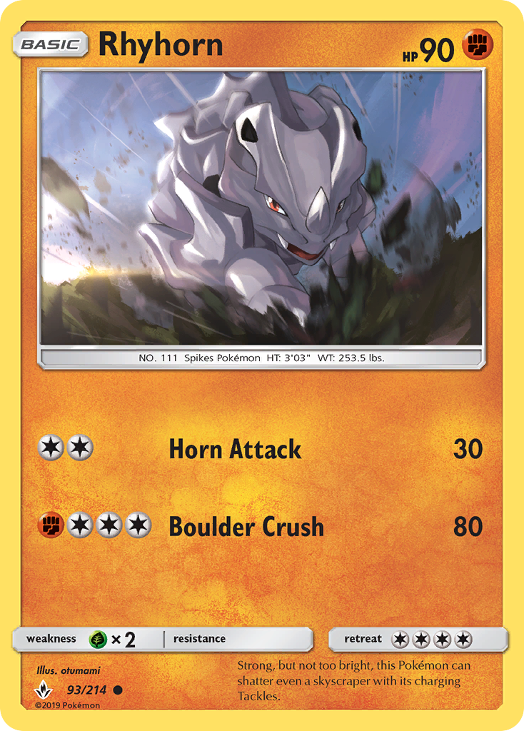 Rhyhorn (93/214) [Sun & Moon: Unbroken Bonds] - Card Brawlers | Quebec | Canada | Yu-Gi-Oh!