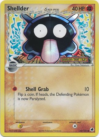 Shellder (63/101) (Delta Species) (Stamped) [EX: Dragon Frontiers] - Card Brawlers | Quebec | Canada | Yu-Gi-Oh!