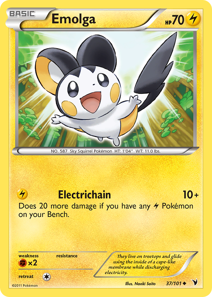 Emolga (37/101) [Black & White: Noble Victories] - Card Brawlers | Quebec | Canada | Yu-Gi-Oh!