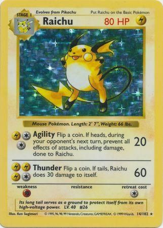 Raichu (14/102) [Base Set Shadowless Unlimited] - Card Brawlers | Quebec | Canada | Yu-Gi-Oh!
