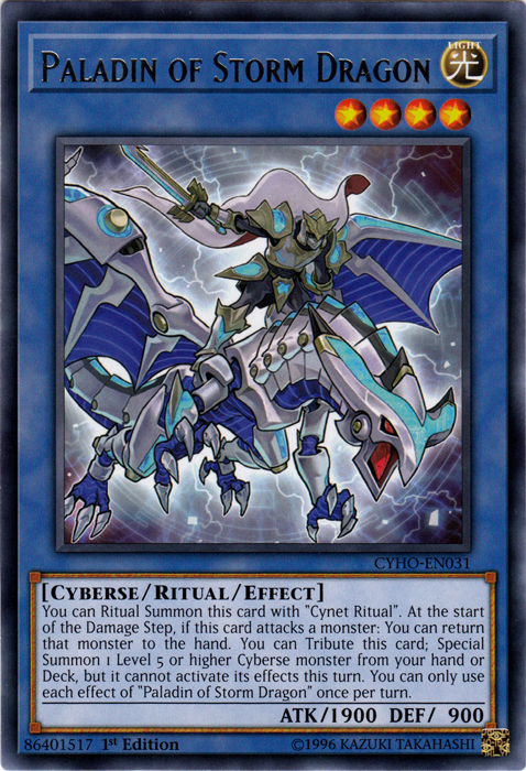 Paladin of Storm Dragon [CYHO-EN031] Rare - Card Brawlers | Quebec | Canada | Yu-Gi-Oh!