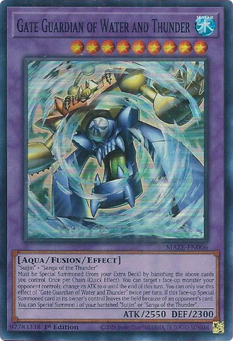 Gate Guardian of Water and Thunder [MAZE-EN006] Super Rare - Card Brawlers | Quebec | Canada | Yu-Gi-Oh!