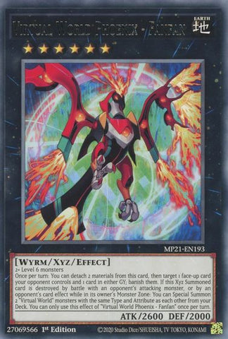 Virtual World Phoenix - Fanfan [MP21-EN193] Rare - Card Brawlers | Quebec | Canada | Yu-Gi-Oh!