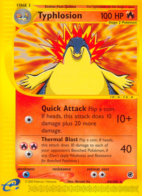 Typhlosion (64/165) [Expedition: Base Set] - Card Brawlers | Quebec | Canada | Yu-Gi-Oh!