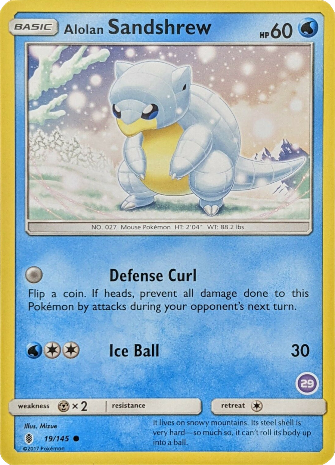 Alolan Sandshrew (19/145) (Deck Exclusive #29) [Sun & Moon: Trainer Kit - Alolan Sandslash] - Card Brawlers | Quebec | Canada | Yu-Gi-Oh!