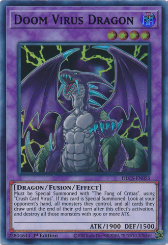 Doom Virus Dragon (Green) [DLCS-EN055] Ultra Rare - Card Brawlers | Quebec | Canada | Yu-Gi-Oh!