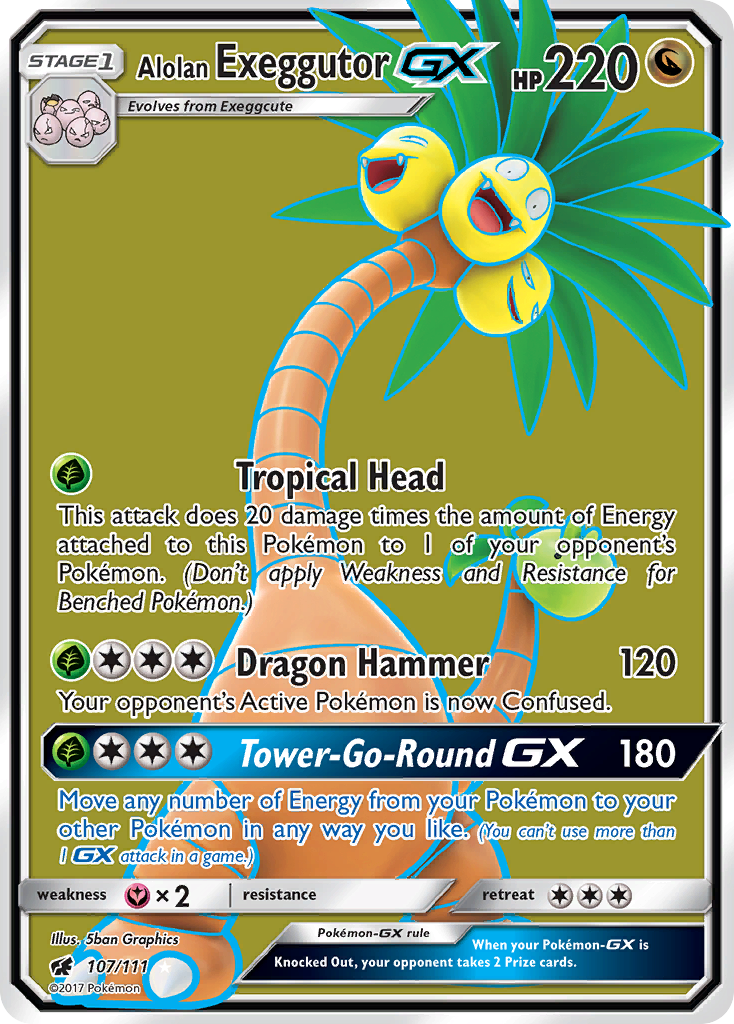 Alolan Exeggutor GX (107/111) [Sun & Moon: Crimson Invasion] - Card Brawlers | Quebec | Canada | Yu-Gi-Oh!