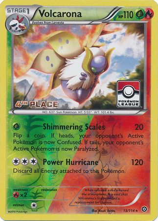 Volcarona (15/114) (League Promo 4th Place) [XY: Steam Siege] - Card Brawlers | Quebec | Canada | Yu-Gi-Oh!