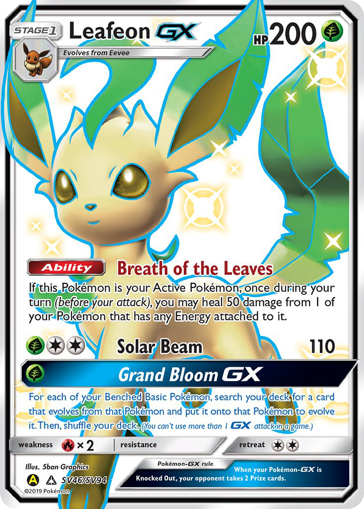 Leafeon GX (SV46/SV94) [Sun & Moon: Hidden Fates - Shiny Vault] - Card Brawlers | Quebec | Canada | Yu-Gi-Oh!