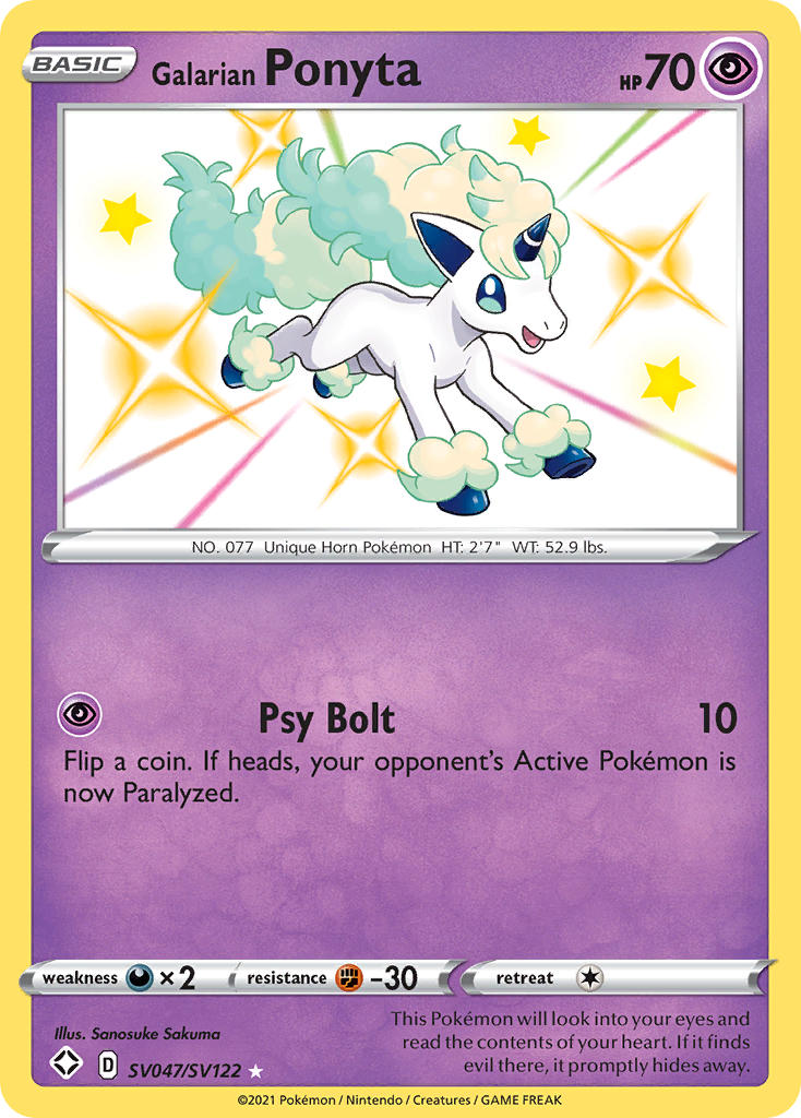 Galarian Ponyta (SV047/SV122) [Sword & Shield: Shining Fates] - Card Brawlers | Quebec | Canada | Yu-Gi-Oh!
