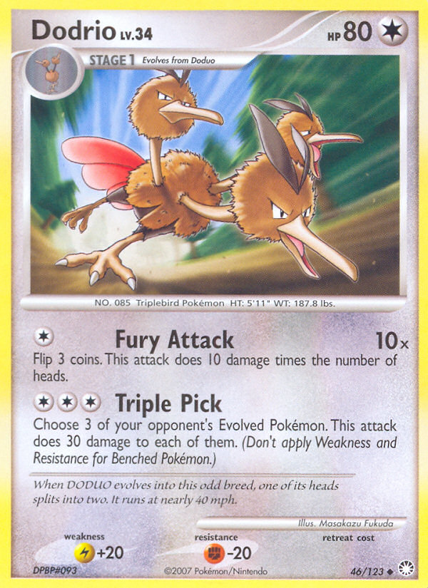Dodrio (46/123) [Diamond & Pearl: Mysterious Treasures] - Card Brawlers | Quebec | Canada | Yu-Gi-Oh!