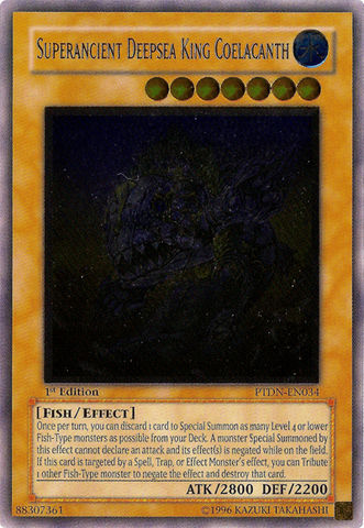 Superancient Deepsea King Coelacanth [PTDN-EN034] Ultimate Rare - Card Brawlers | Quebec | Canada | Yu-Gi-Oh!