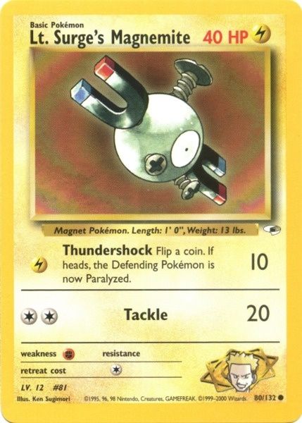 Lt. Surge's Magnemite (80/132) [Gym Heroes Unlimited] - Card Brawlers | Quebec | Canada | Yu-Gi-Oh!