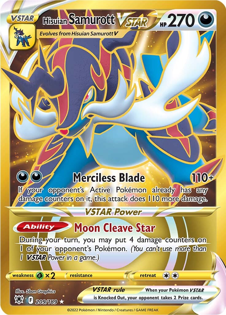 Hisuian Samurott VSTAR (209/189) [Sword & Shield: Astral Radiance] - Card Brawlers | Quebec | Canada | Yu-Gi-Oh!