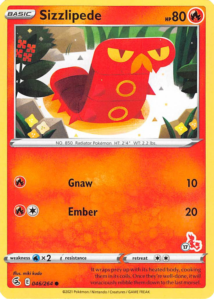 Sizzlipede (046/264) (Cinderace Stamp #17) [Battle Academy 2022] - Card Brawlers | Quebec | Canada | Yu-Gi-Oh!