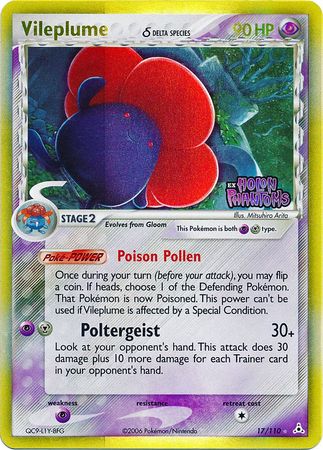 Vileplume (17/110) (Delta Species) (Stamped) [EX: Holon Phantoms] - Card Brawlers | Quebec | Canada | Yu-Gi-Oh!