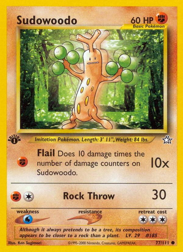 Sudowoodo (77/111) [Neo Genesis 1st Edition] - Card Brawlers | Quebec | Canada | Yu-Gi-Oh!