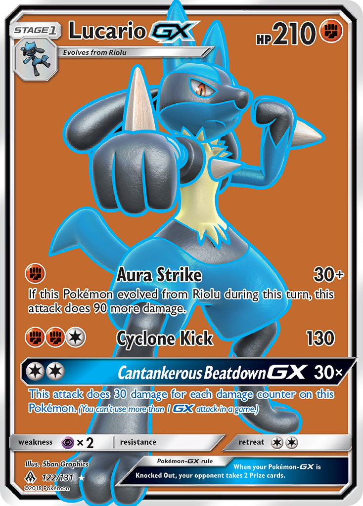 Lucario GX (122/131) [Sun & Moon: Forbidden Light] - Card Brawlers | Quebec | Canada | Yu-Gi-Oh!