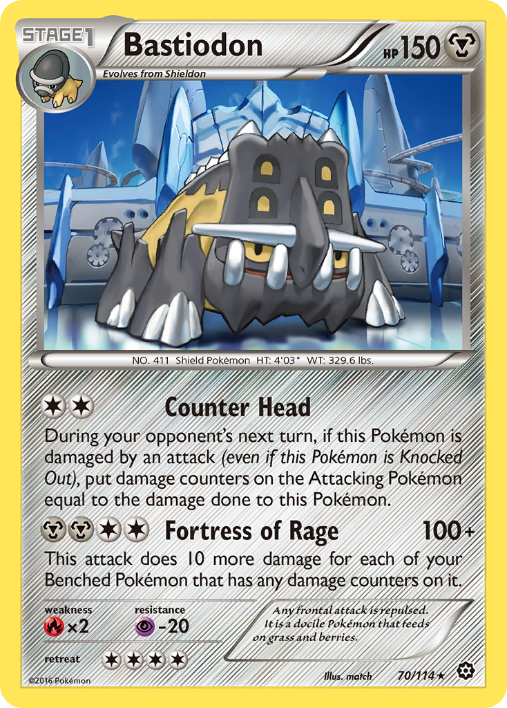Bastiodon (70/114) [XY: Steam Siege] - Card Brawlers | Quebec | Canada | Yu-Gi-Oh!