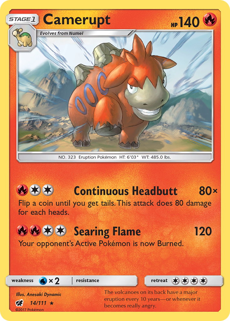 Camerupt (14/111) [Sun & Moon: Crimson Invasion] - Card Brawlers | Quebec | Canada | Yu-Gi-Oh!