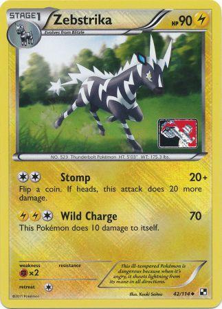 Zebstrika (42/114) (League Promo) [Black & White: Base Set] - Card Brawlers | Quebec | Canada | Yu-Gi-Oh!