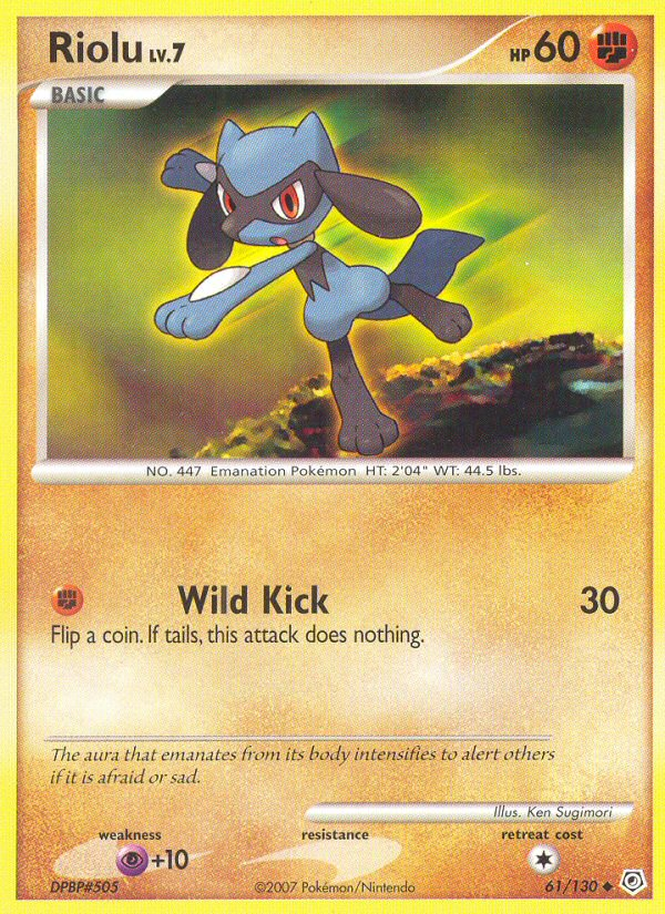 Riolu (61/130) [Diamond & Pearl: Base Set] - Card Brawlers | Quebec | Canada | Yu-Gi-Oh!