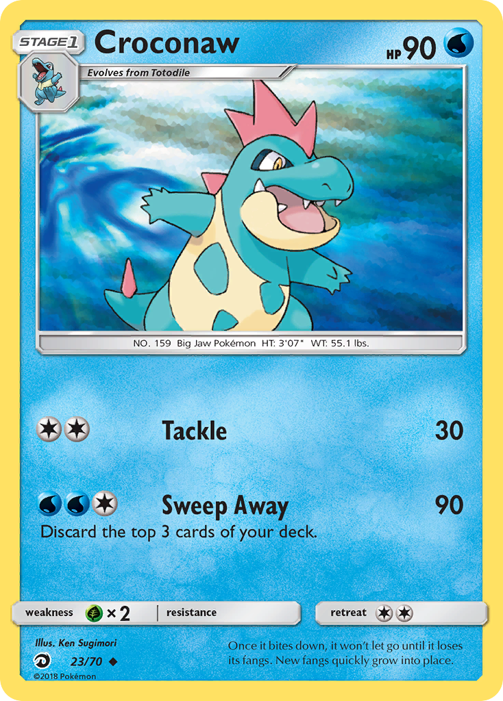 Croconaw (23/70) [Sun & Moon: Dragon Majesty] - Card Brawlers | Quebec | Canada | Yu-Gi-Oh!