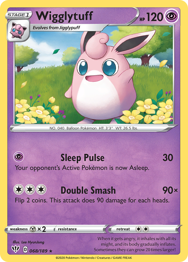 Wigglytuff (068/189) [Sword & Shield: Darkness Ablaze] - Card Brawlers | Quebec | Canada | Yu-Gi-Oh!