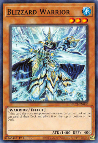 Blizzard Warrior [HAC1-EN030] Common - Card Brawlers | Quebec | Canada | Yu-Gi-Oh!