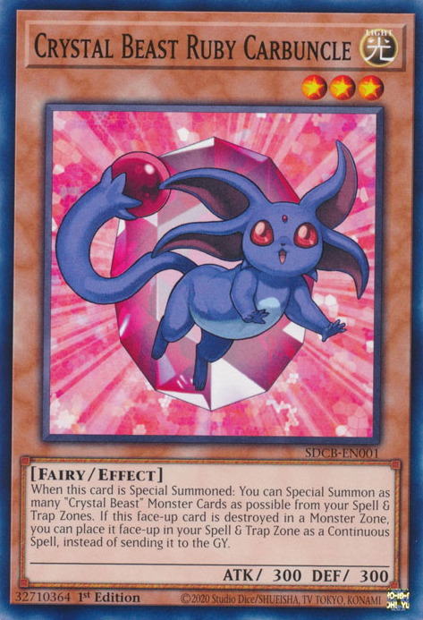 Crystal Beast Ruby Carbuncle [SDCB-EN001] Common - Card Brawlers | Quebec | Canada | Yu-Gi-Oh!