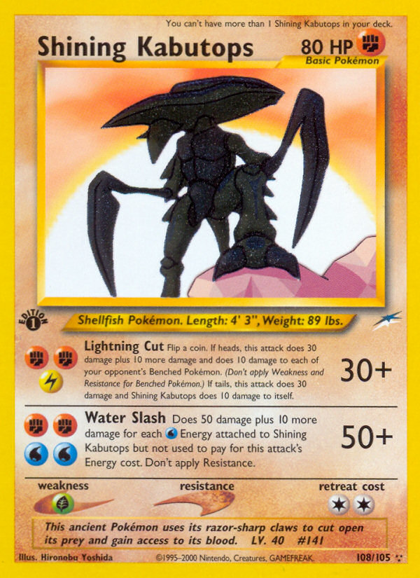 Shining Kabutops (108/105) [Neo Destiny 1st Edition] - Card Brawlers | Quebec | Canada | Yu-Gi-Oh!