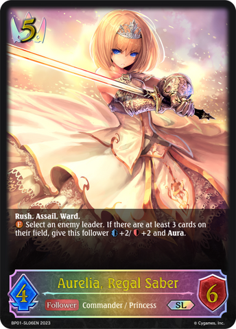 Aurelia, Regal Saber (BP01-SL06EN) [Advent of Genesis] - Card Brawlers | Quebec | Canada | Yu-Gi-Oh!