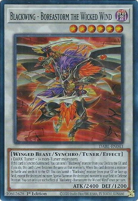 Blackwing - Boreastorm the Wicked Wind [DABL-EN043] Super Rare - Card Brawlers | Quebec | Canada | Yu-Gi-Oh!