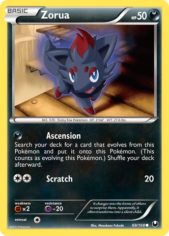 Zorua (69/108) [Black & White: Dark Explorers] - Card Brawlers | Quebec | Canada | Yu-Gi-Oh!