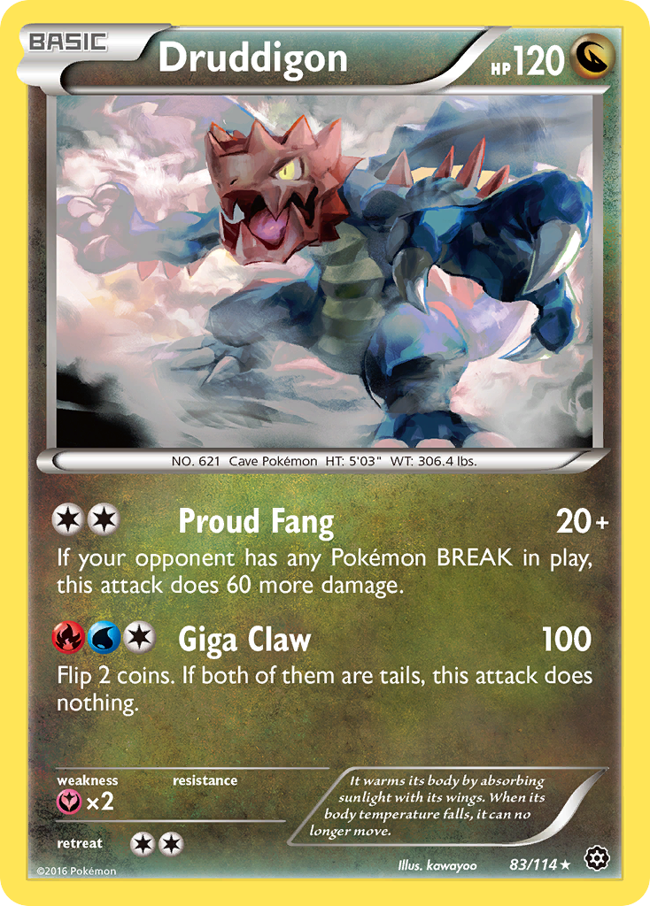 Druddigon (83/114) [XY: Steam Siege] - Card Brawlers | Quebec | Canada | Yu-Gi-Oh!