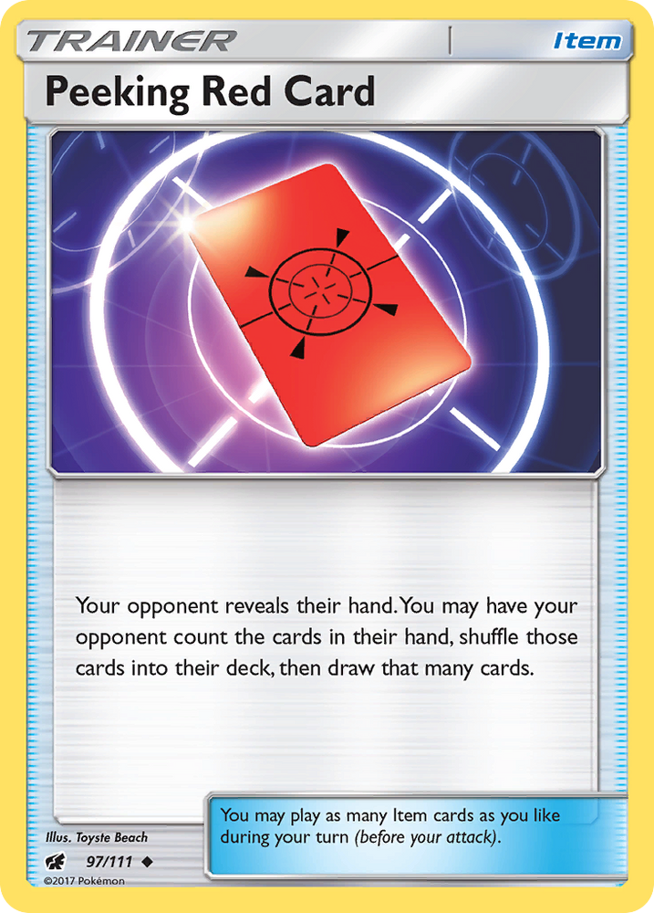 Peeking Red Card (97/111) [Sun & Moon: Crimson Invasion] - Card Brawlers | Quebec | Canada | Yu-Gi-Oh!